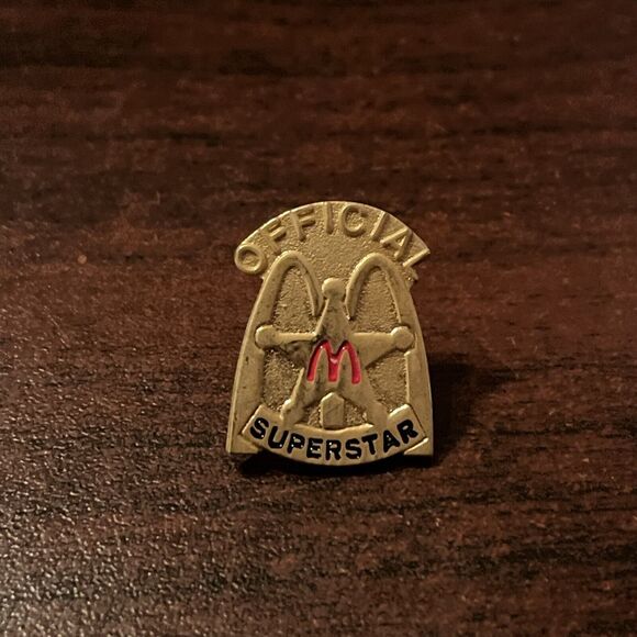 McDonald's Official Superstar Sheriff's Badge Employee Lapel Hat‎ Pin - Picture 1 of 3